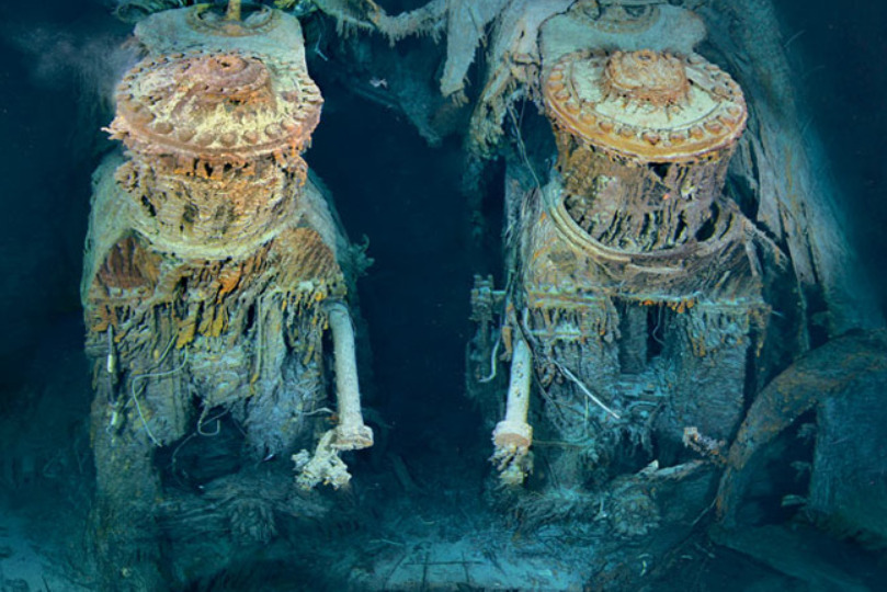 沈没したタイタニックの画像